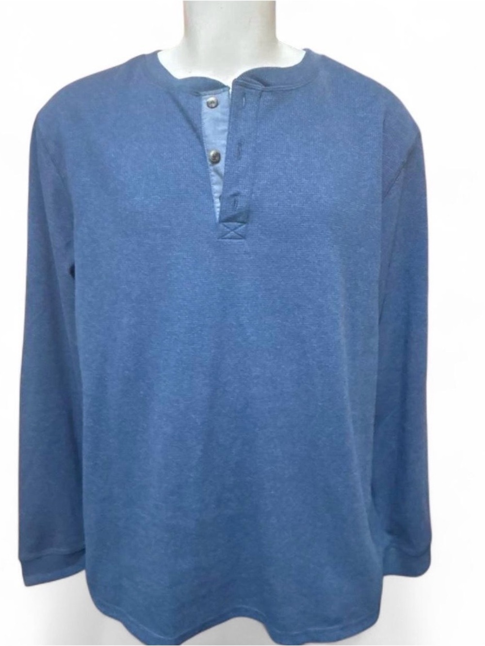 NWT MEN'S LONG SLEEVE THERMAL HENLEY SHIRT big and tall